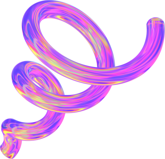 3D colorful  gradient  spiral