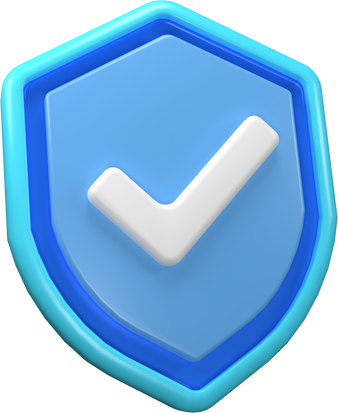 Protection Shield Secure 3D illustration